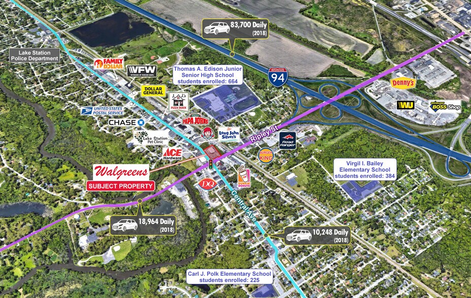 More Photos Of 3500 Central Ave, Lake Station Drugstore For Sale
