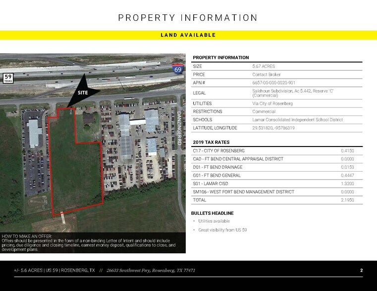 More Photos Of 26633 Southwest Fwy, Rosenberg Land For Sale