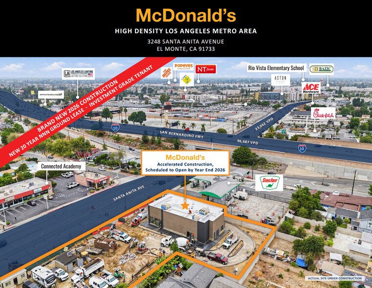 Primary Photo Of 3248 Santa Anita Ave, El Monte Fast Food For Sale