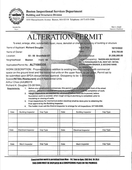 More Photos Of 53-55 Bromfield St, Boston Land For Sale