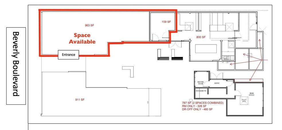 More Photos Of 9009 Beverly Blvd, Los Angeles Storefront Retail Office For Lease