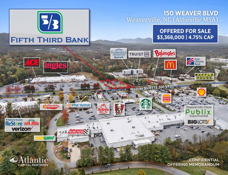 Primary Photo Of 150 Weaver Blvd, Weaverville Bank For Sale