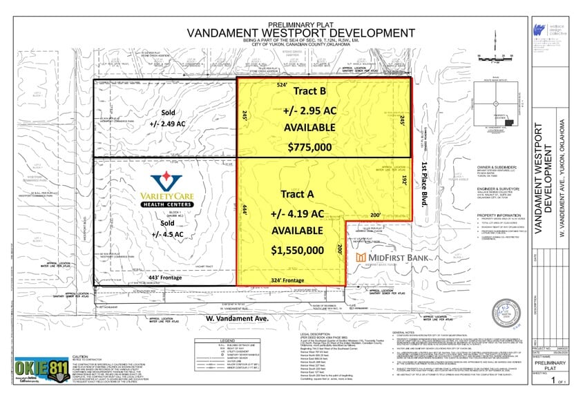 More Photos Of Vandament Ave and 1st Place Blvd, Yukon Land For Sale