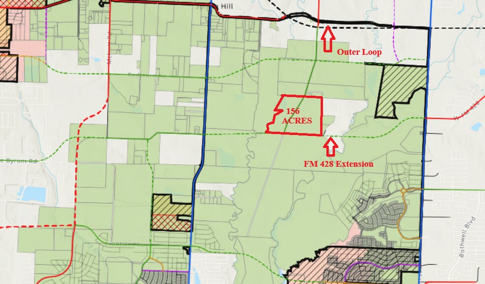 Primary Photo Of Coffey Rd @ Bonar Rd, Aubrey Land For Sale