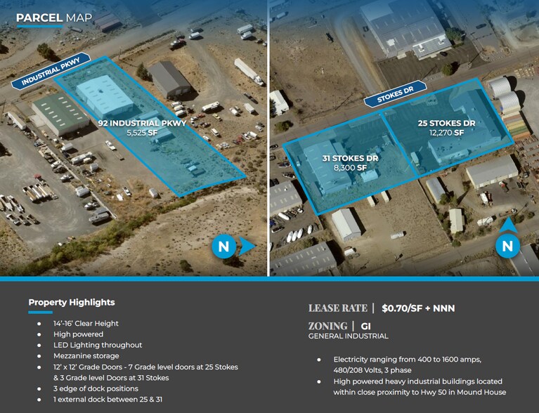 More Photos Of 92 Industrial Pky, Mound House Warehouse For Lease