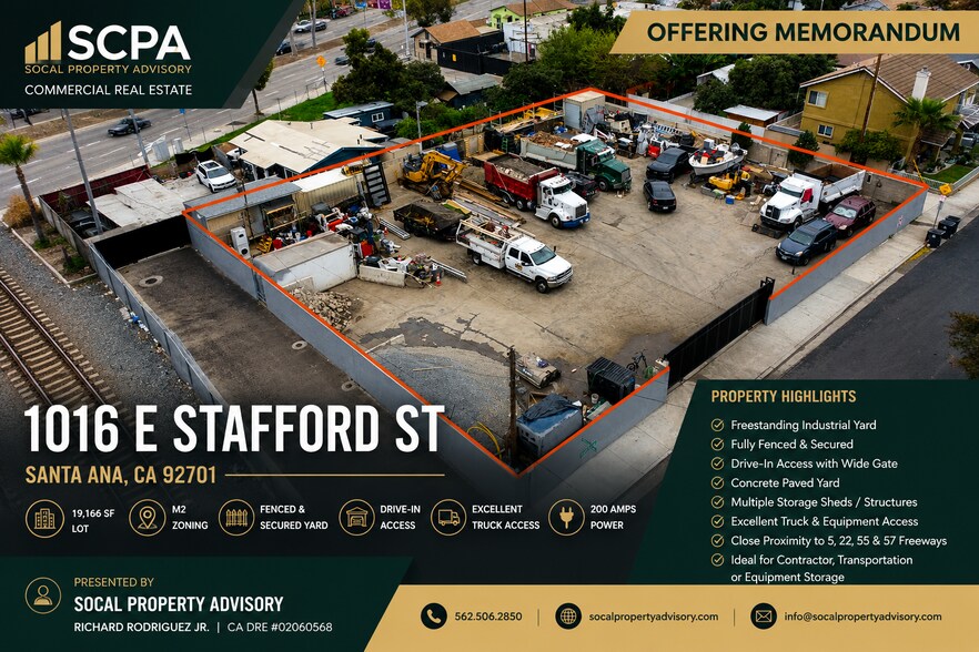 Primary Photo Of 1016 E Stafford St, Santa Ana Land For Lease