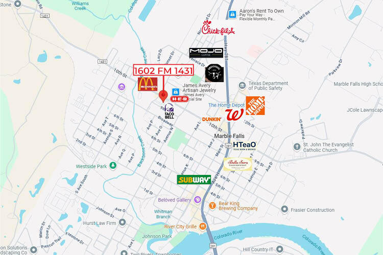 More Photos Of 1602 FM 1431, Marble Falls Showroom For Lease