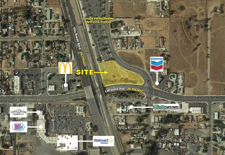 Primary Photo Of Limonite Ave @ Van Buren and Pedley Rd, Jurupa Valley Land For Sale