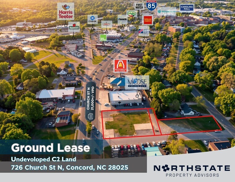 Primary Photo Of 726 Church St N, Concord Land For Lease