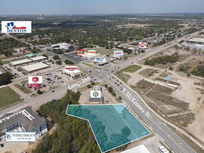 Primary Photo Of E McKinney St @ Loop 288, Denton Land For Sale
