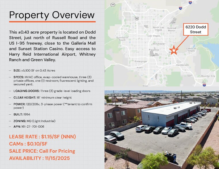 More Photos Of 6220 Dodd St, Las Vegas Industrial For Sale