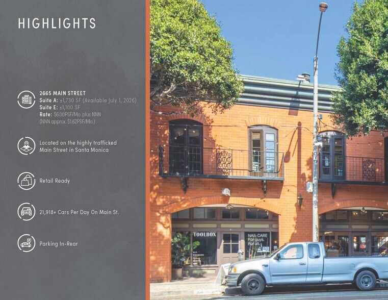 More Photos Of 2665 Main St, Santa Monica Storefront Retail Office For Lease