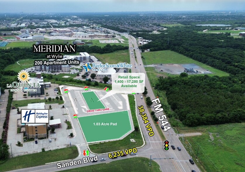 More Photos Of SWQ of FM 544 and Sanden Blvd., Wylie Storefront Retail Office For Lease
