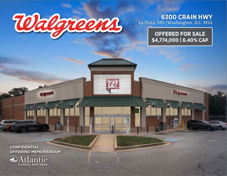 Primary Photo Of 6300 Crain Hwy, La Plata Drugstore For Sale