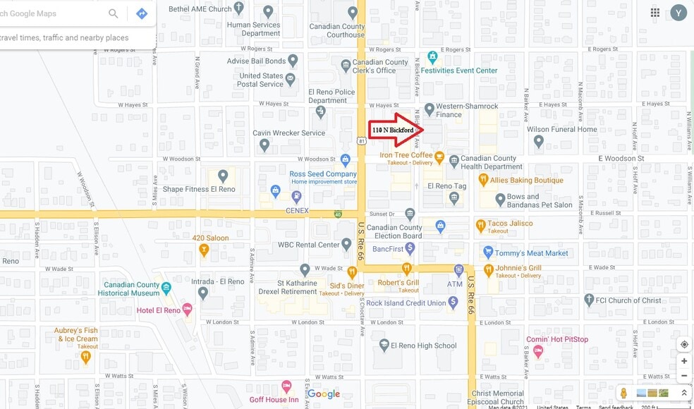 More Photos Of 110 N Bickford Ave, El Reno Storefront Retail Office For Sale