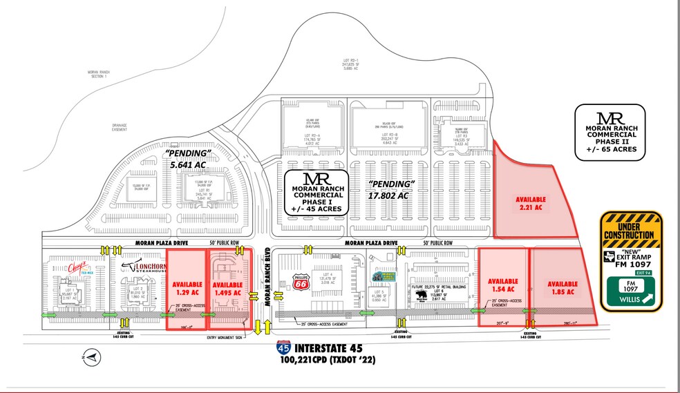 More Photos Of I-45 & FM 1097, Willis Land For Sale