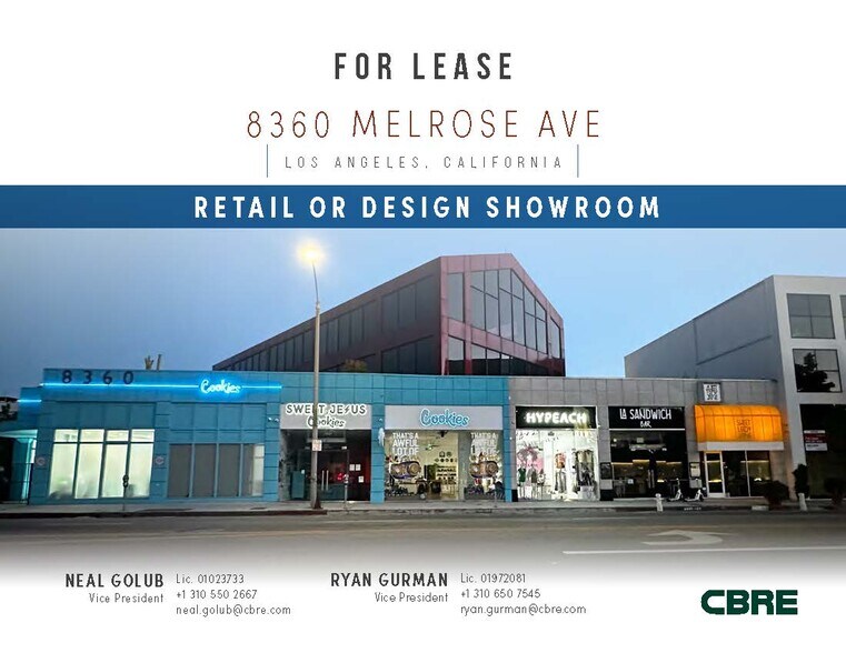 More Photos Of 8360 Melrose Ave, Los Angeles Storefront Retail Office For Sale