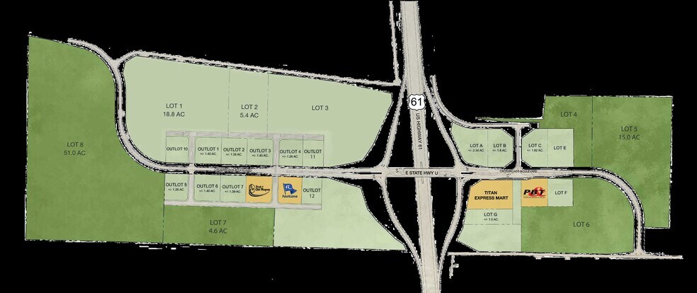 More Photos Of Hwy 61 @ Crossroads Blvd, Moscow Mills Land For Sale