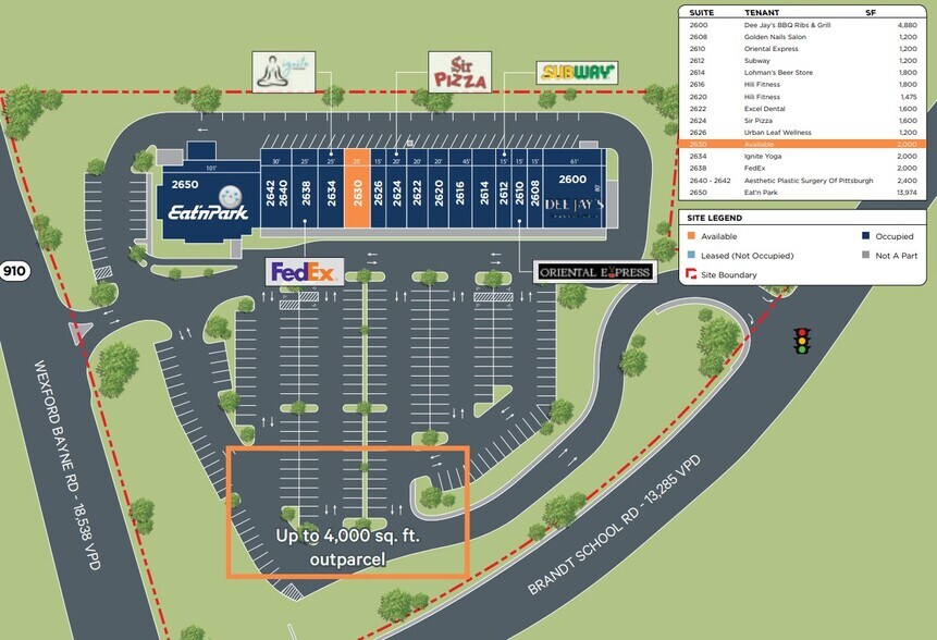 More Photos Of 2600-2650 Brandt School Rd, Wexford Unknown For Lease