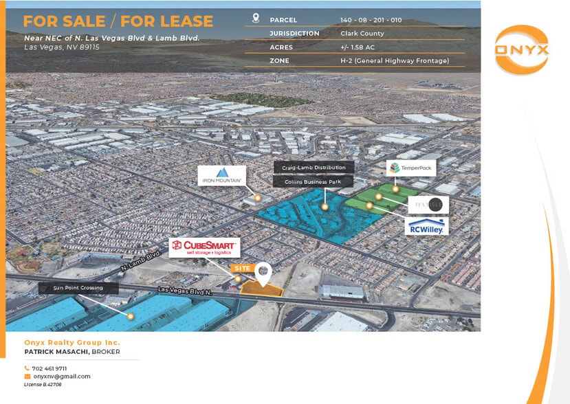 Primary Photo Of 140-08-201-010_Las Vegas Boulevard North and Lamb, Las Vegas Land For Sale