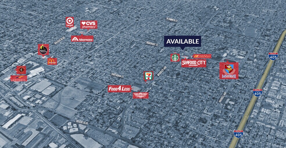 More Photos Of 16153-16167 Nordhoff St, North Hills Storefront For Lease