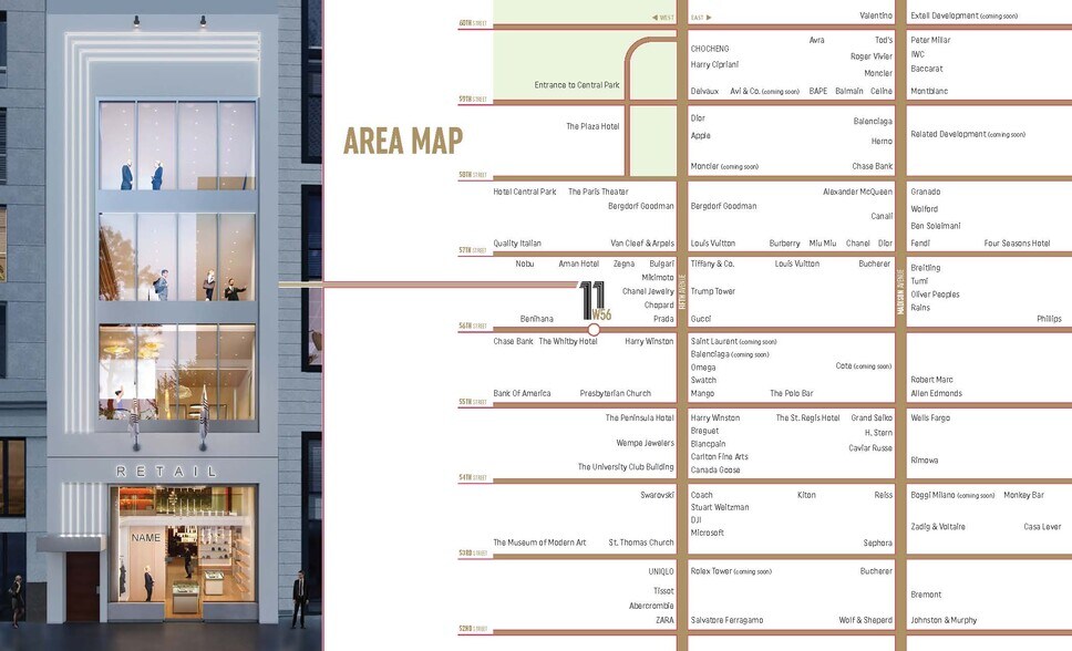 More Photos Of 11 W 56th St, New York General Retail For Lease