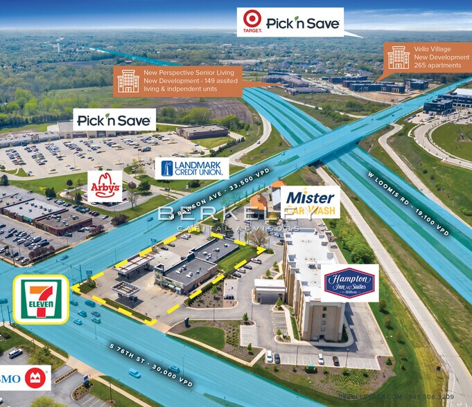 Primary Photo Of 7610 W Rawson Ave, Franklin Convenience Store For Sale