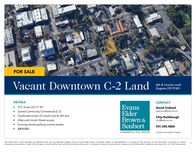 More Photos Of W 6th Avenue & Lincoln Street, Eugene Land For Sale