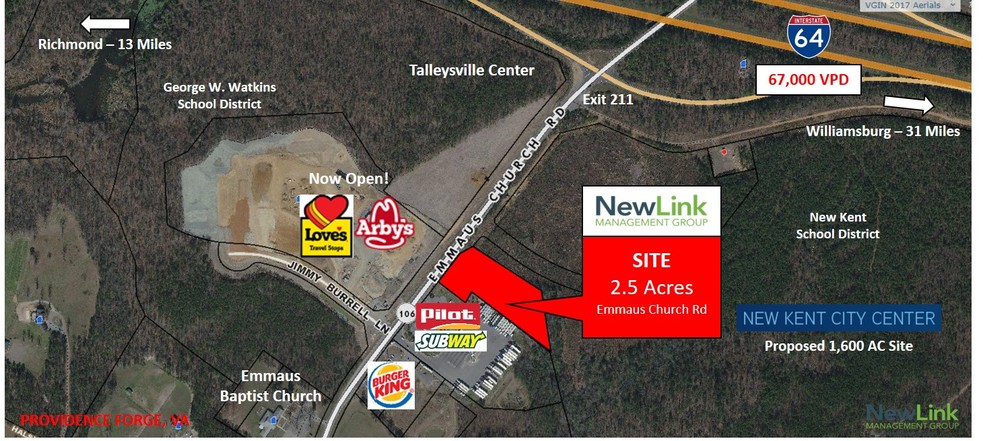 Primary Photo Of Emmaus Church Rd @ Interstate 64, New Kent Land For Lease