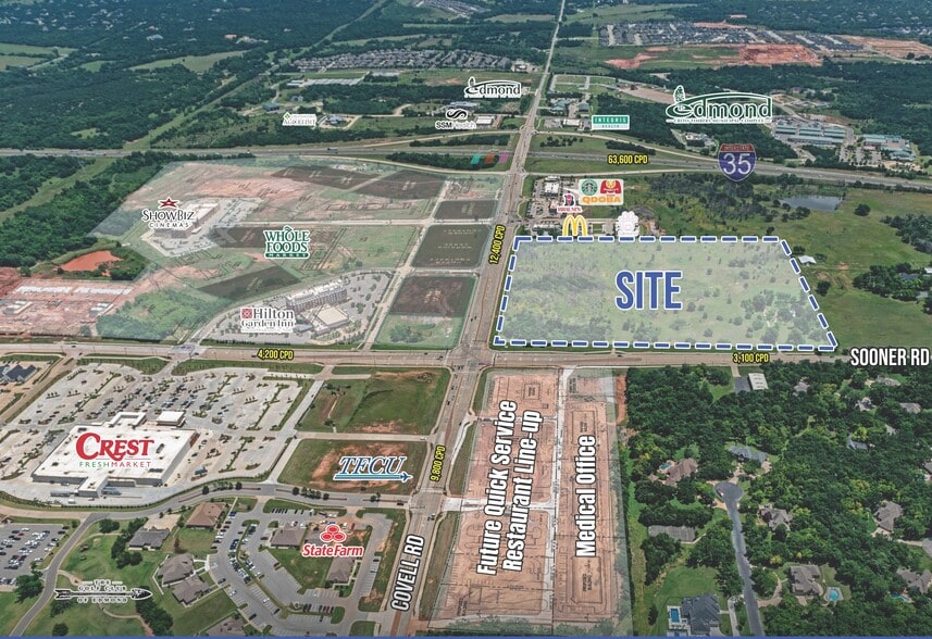 Primary Photo Of SE/C of E Covell Rd & N Sooner Rd, Edmond General Retail For Lease