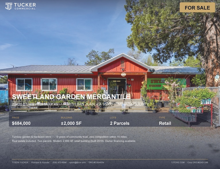 Primary Photo Of 29435 CA-49 Hwy, North San Juan Freestanding For Sale