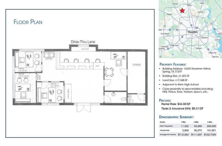 More Photos Of 16522 Stuebner Airline Rd, Spring Bank For Lease