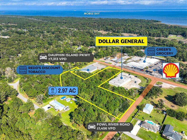 More Photos Of adj. to 3280 Fowl River Road, Theodore Land For Sale