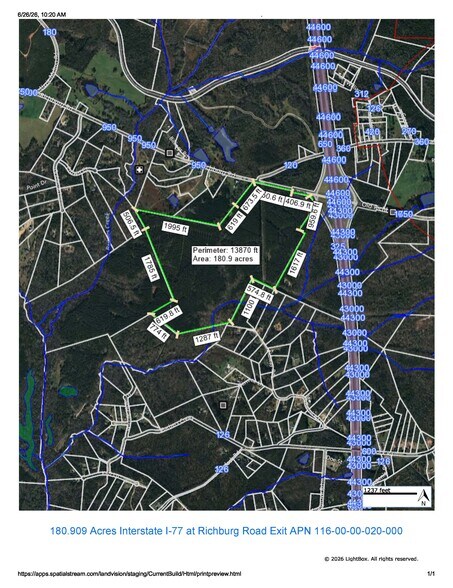 More Photos Of 180.909 AC Industrial Tract at Exit 62 Commanding Presence On Interstate 1-77 Corridor, Richburg Land For Sale
