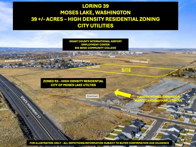 More Photos Of 0000 Harris Road NE & Ray Road NE, Moses Lake Land For Sale