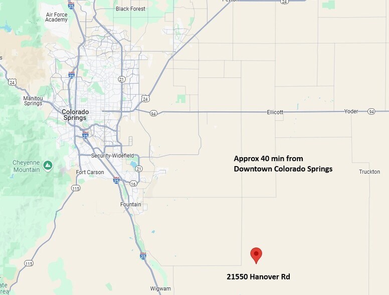 More Photos Of 21550 Hanover Rd, Colorado Springs Land For Sale