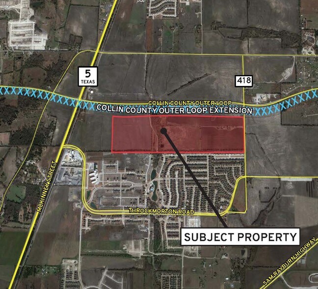 Primary Photo Of SW Corner of Collin County Outer Loop and CR 418, Melissa Land For Sale