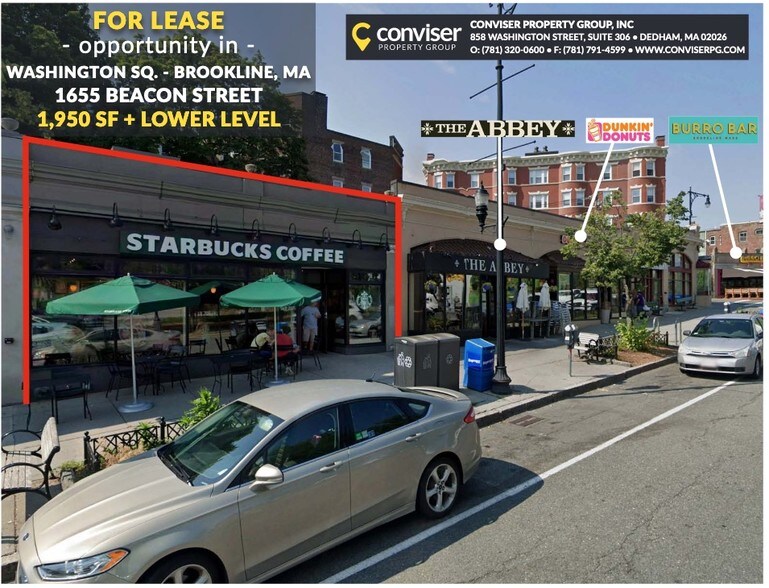 More Photos Of 1653-1655 Beacon St, Brookline Storefront For Lease