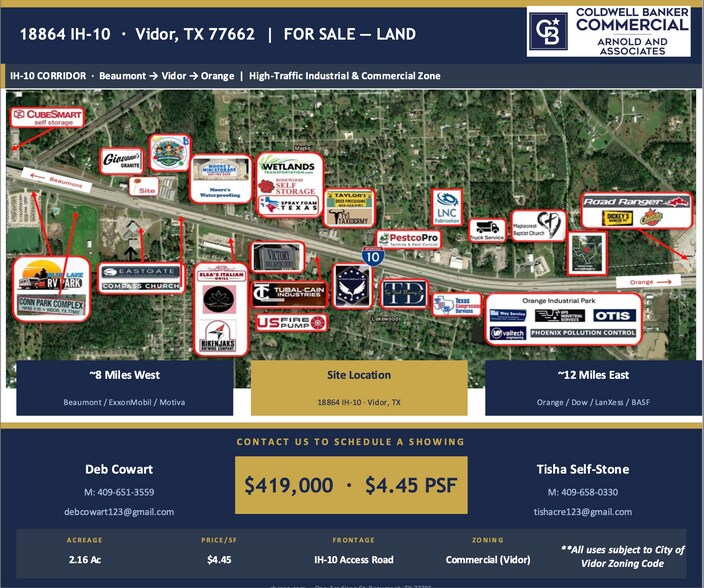 More Photos Of 18864 I-10, Vidor Land For Sale