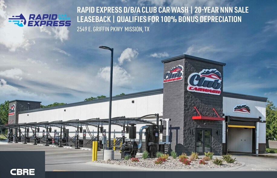 Primary Photo Of 2549 E Griffin Pky, Mission Carwash For Sale