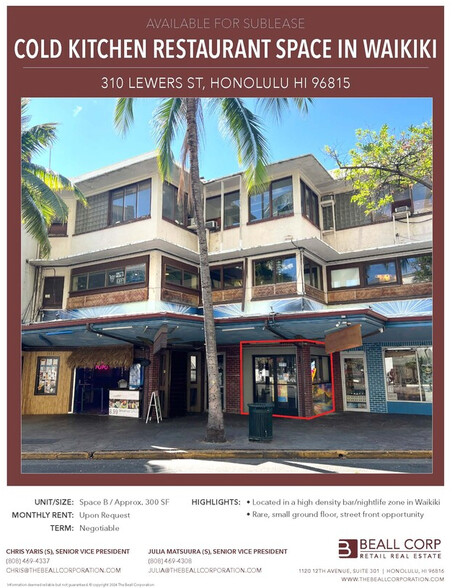 Primary Photo Of 310-314 Lewers St, Honolulu Storefront Retail Residential For Lease