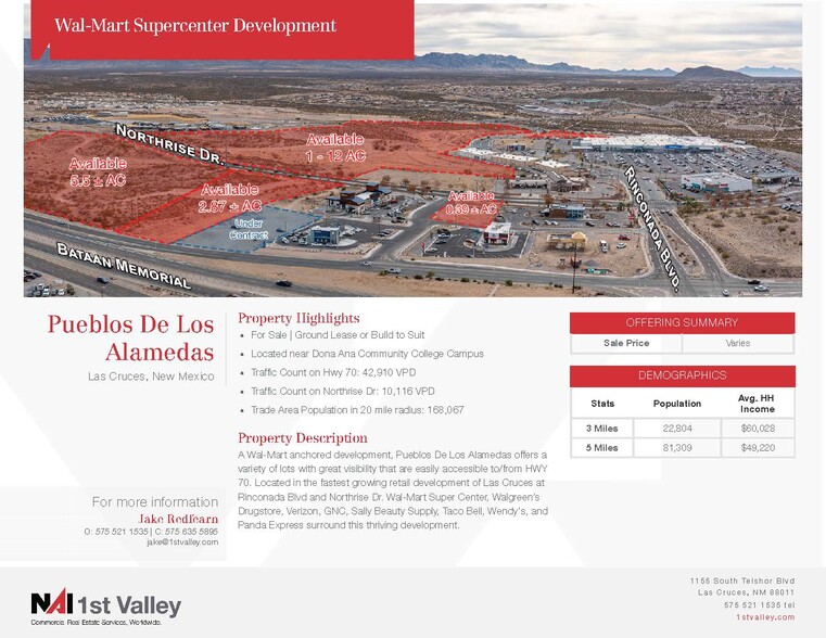 Primary Photo Of Rinconada Blvd & Northrise Dr, Las Cruces Land For Sale