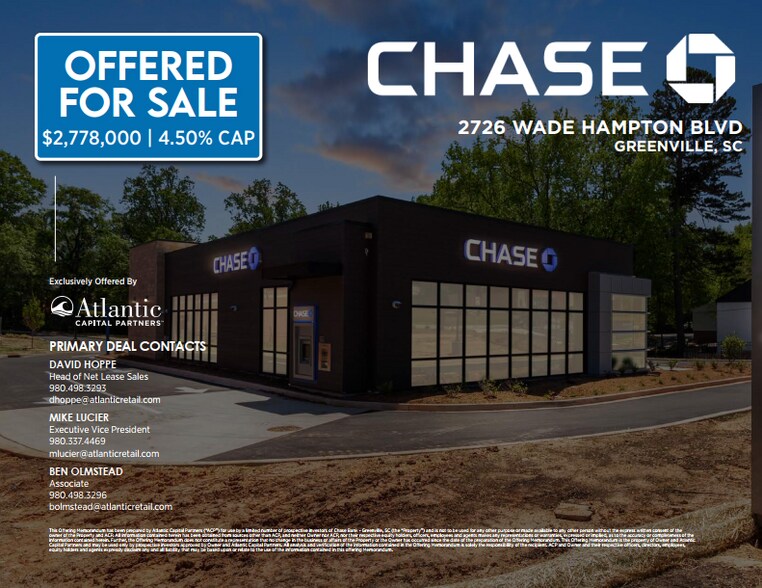 More Photos Of 2726 Wade Hampton Blvd, Greenville Bank For Sale