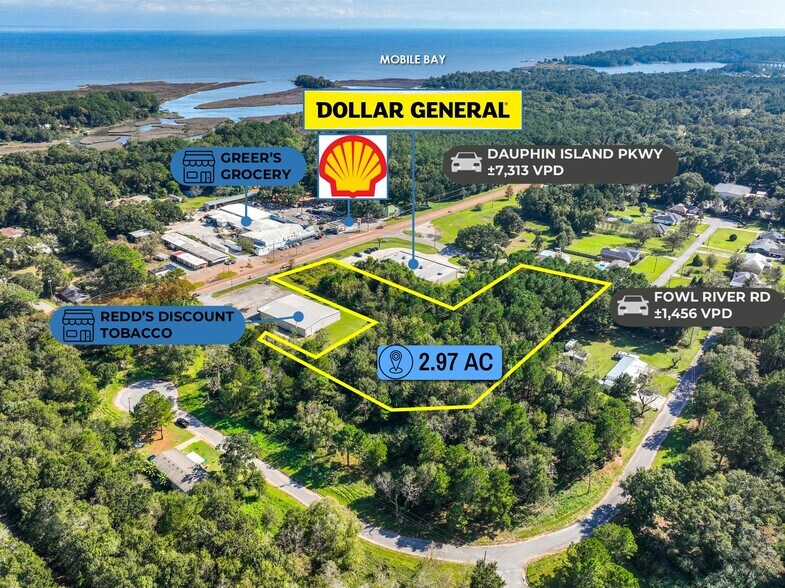 More Photos Of adj. to 3280 Fowl River Road, Theodore Land For Sale