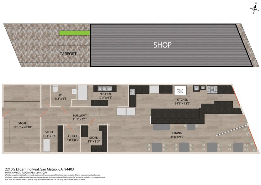 More Photos Of 2210 S El Camino Real, San Mateo Storefront For Sale