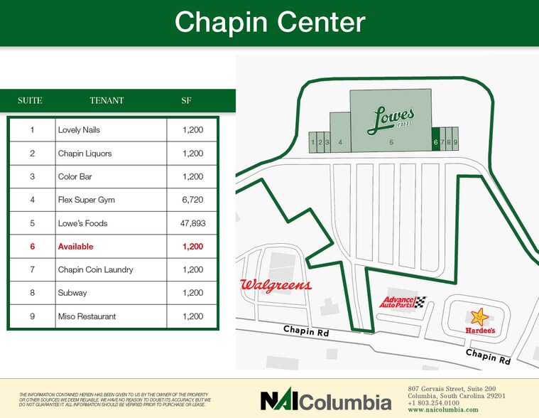 More Photos Of 1419 Chapin Rd, Chapin General Retail For Lease