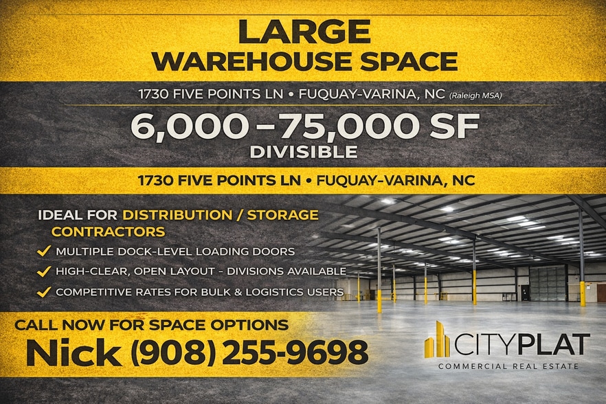 More Photos Of 1730 Five Points Ln, Fuquay-Varina Warehouse For Lease