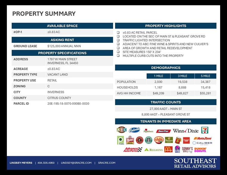 More Photos Of 1797 W Main St, Inverness Land For Lease
