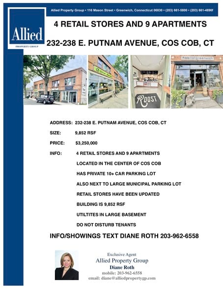 More Photos Of 232-236 Putnam Ave, Cos Cob Storefront Retail Office For Sale