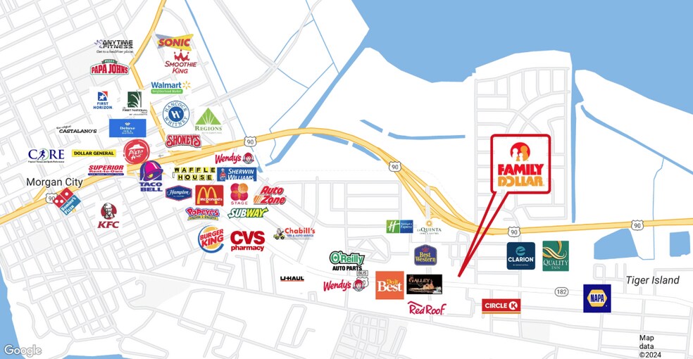 More Photos Of 7535 Highway 182 E, Morgan City Freestanding For Lease